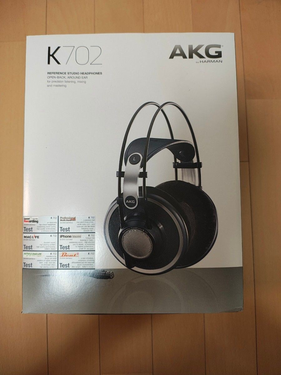 AKG K702 Open Back Reference Studio Headphones Box Black Near Unused