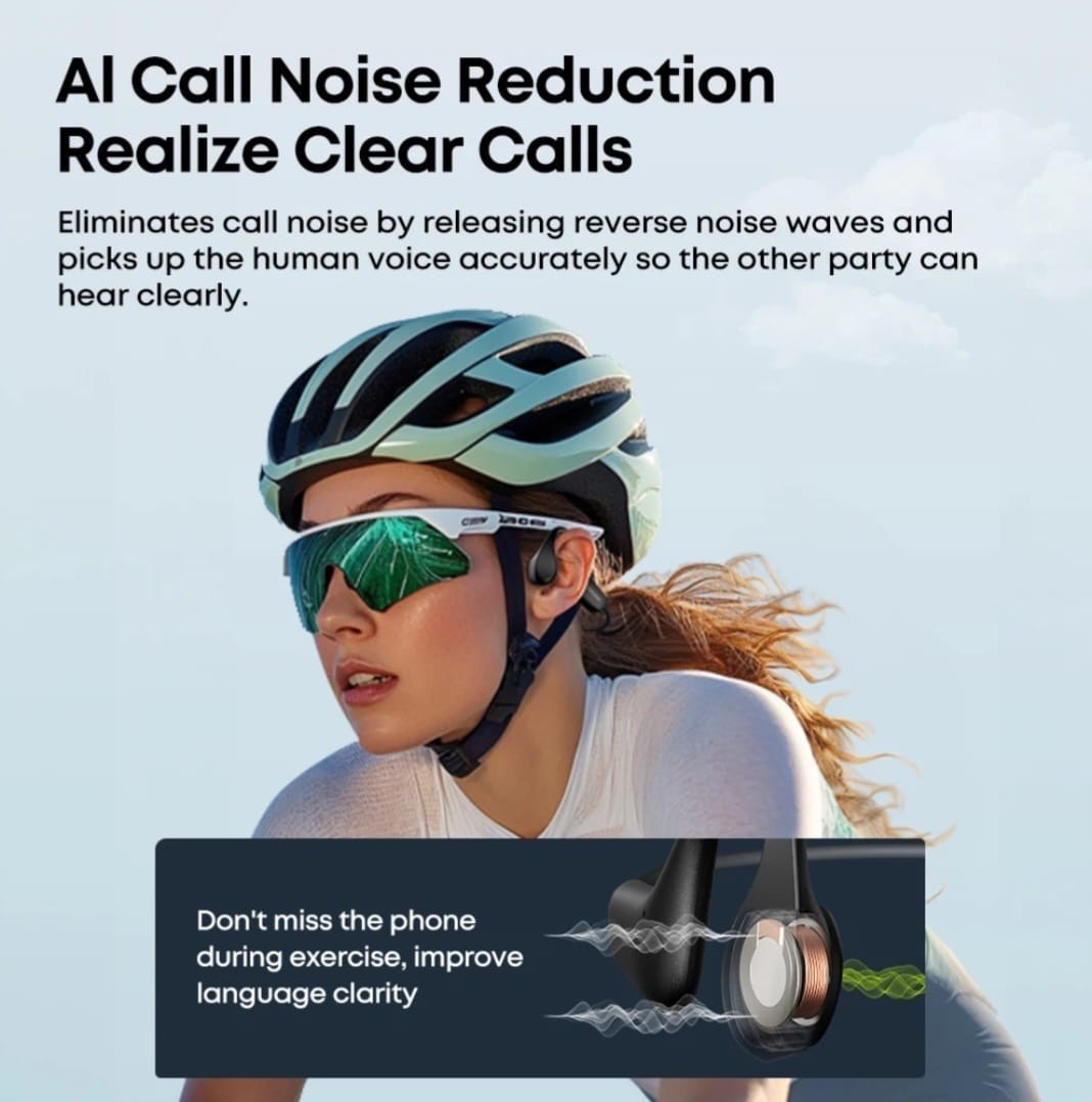 Swimming Headphones IP68 Waterproof, Bone Conduction Headphones MP3 Black