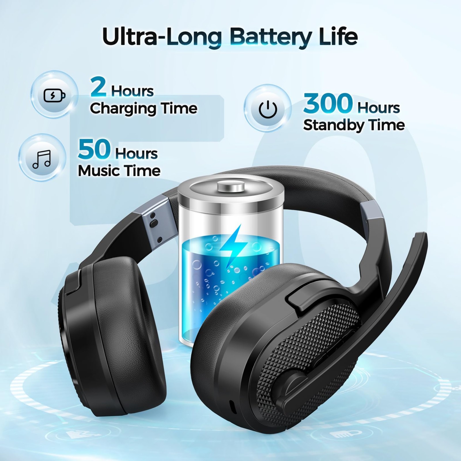 COSMUSIS Trucker Bluetooth Headset Wireless Headset Detachable Earpad