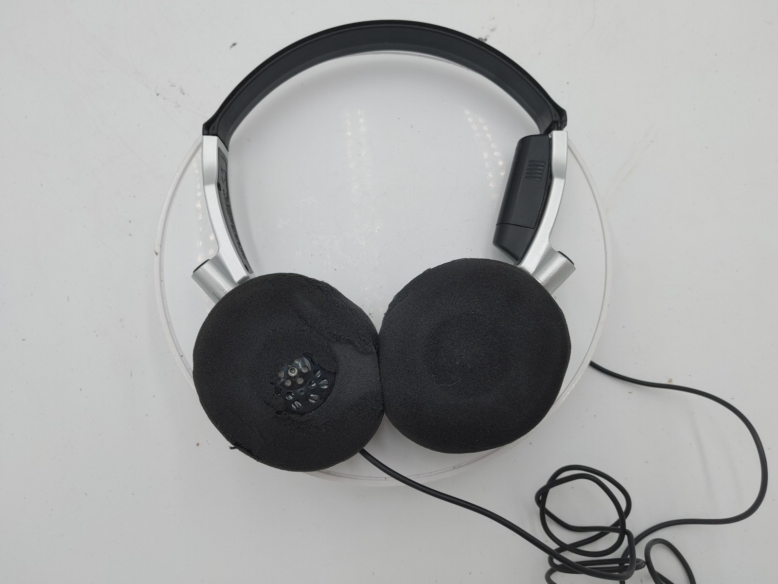 Sony Noise Cancelling Wired Headphones MDR-NC6 Black/Silver Tested Working Fair