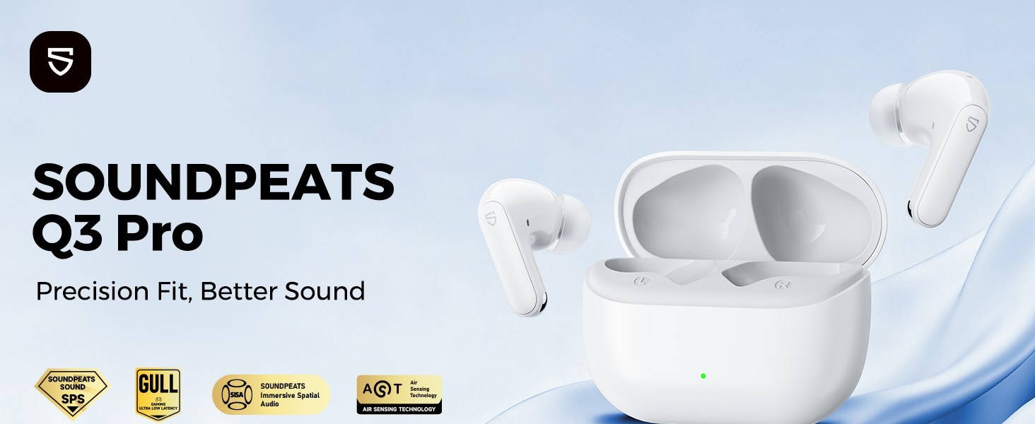 ? SOUNDPEATS Q3 Pro Earbuds ANC 38dB 42H ENC Bass Wireless – Open Box Tested