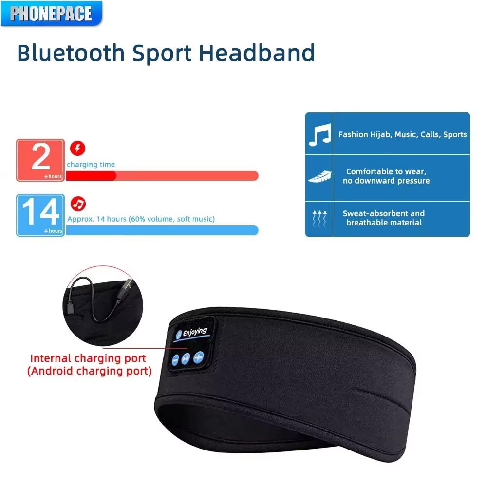Bluetooth Sleep Headphones – 3-in-1 Wireless Sports Headband & Music Eye Mask