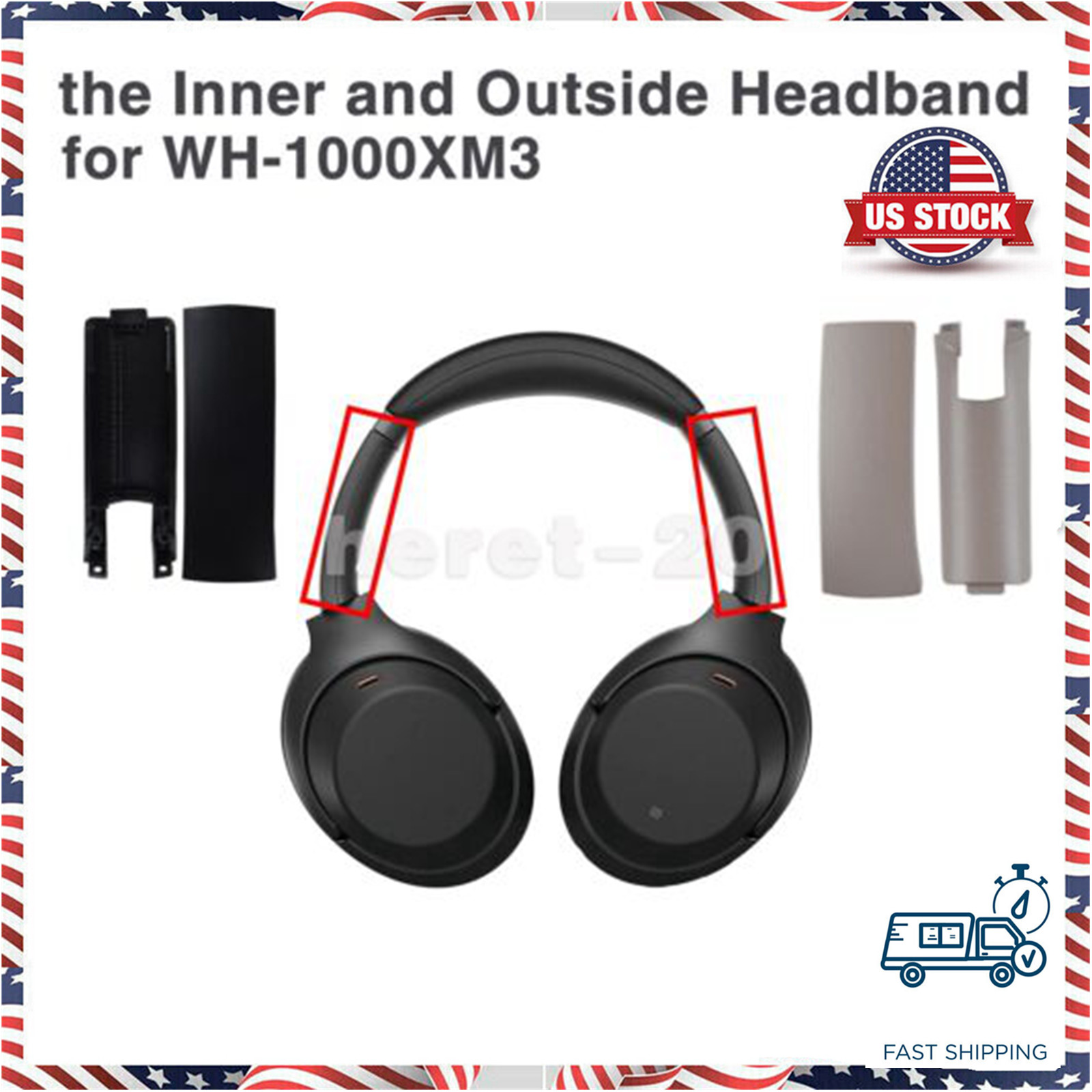 Easy Replacement Side Earpad Slider Part KIT Loop for Sony WH-1000XM3 Headphones