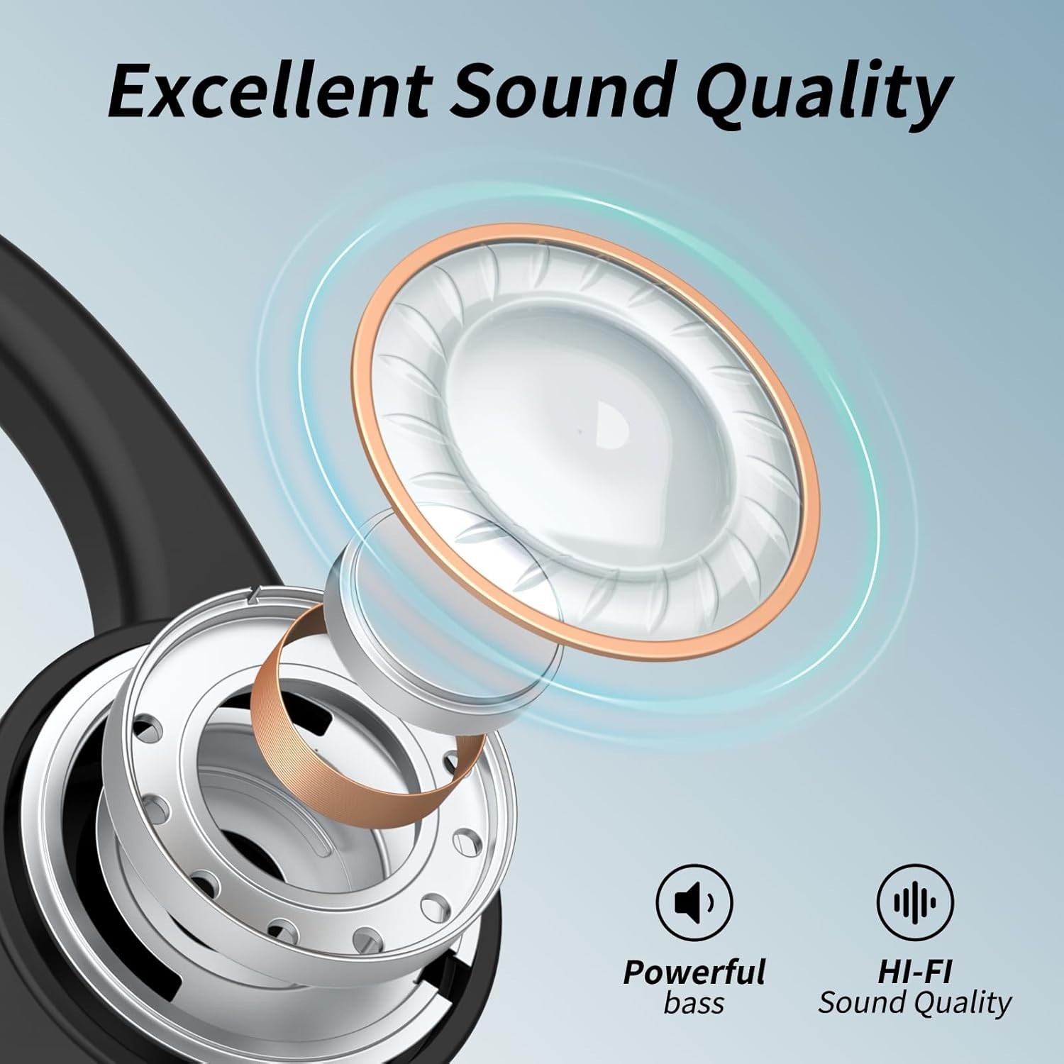 Exceptional Sound & Comfort: Waterproof Bluetooth 5.4 Bone Conduction Headphones