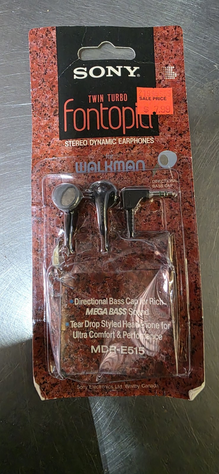 Sony Twin Turbo Fontopia Earphones For Walkman MDR-E515, NOS
