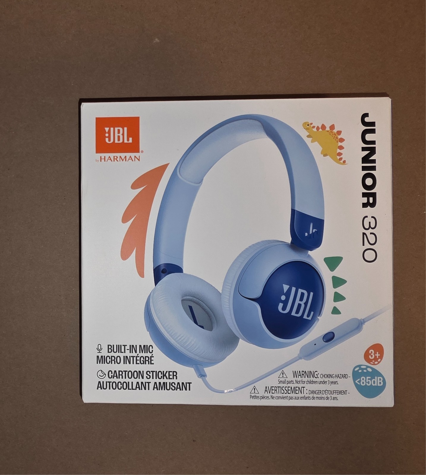 JBL Junior 320BT Kids Wireless Bluetooth On-Ear Headphones Blue New