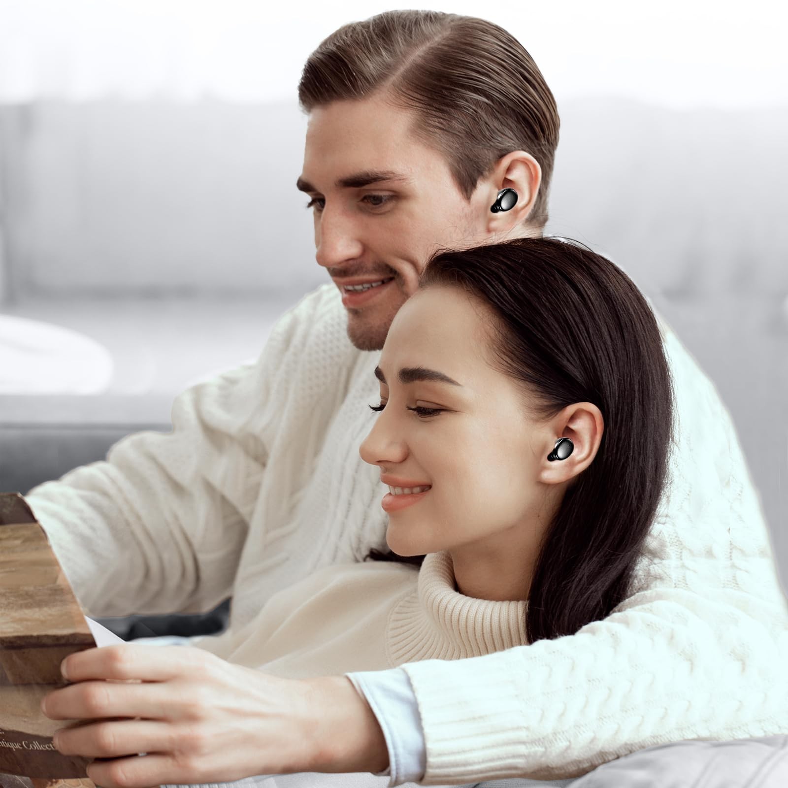 Wireless Earbuds Bluetooth 5.3 Deep Bass In Ear Headphones with Mic for Sports