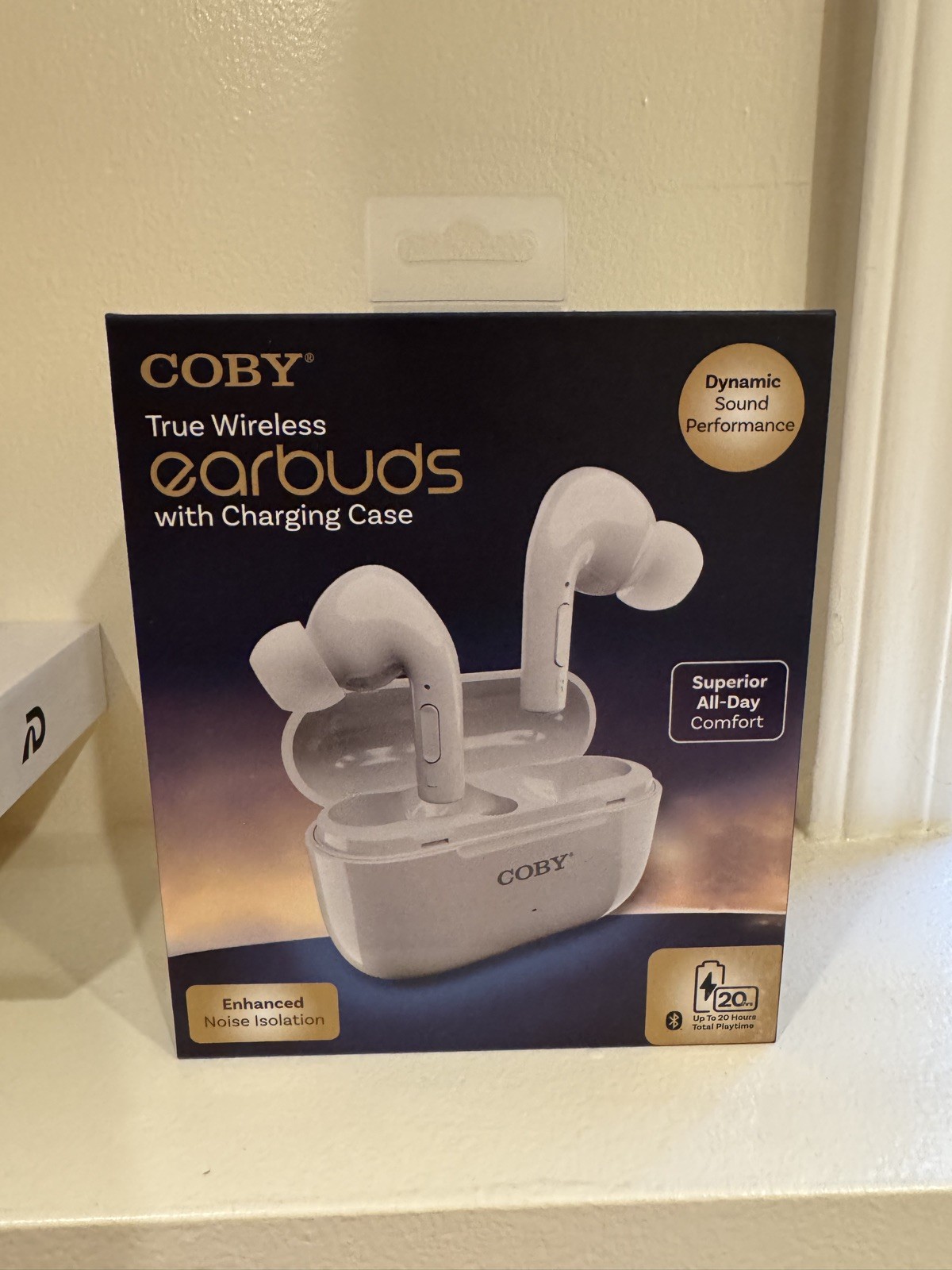 Coby CETW-518 White True Wireless Bluetooth Built-in Microphone Sports Earbuds