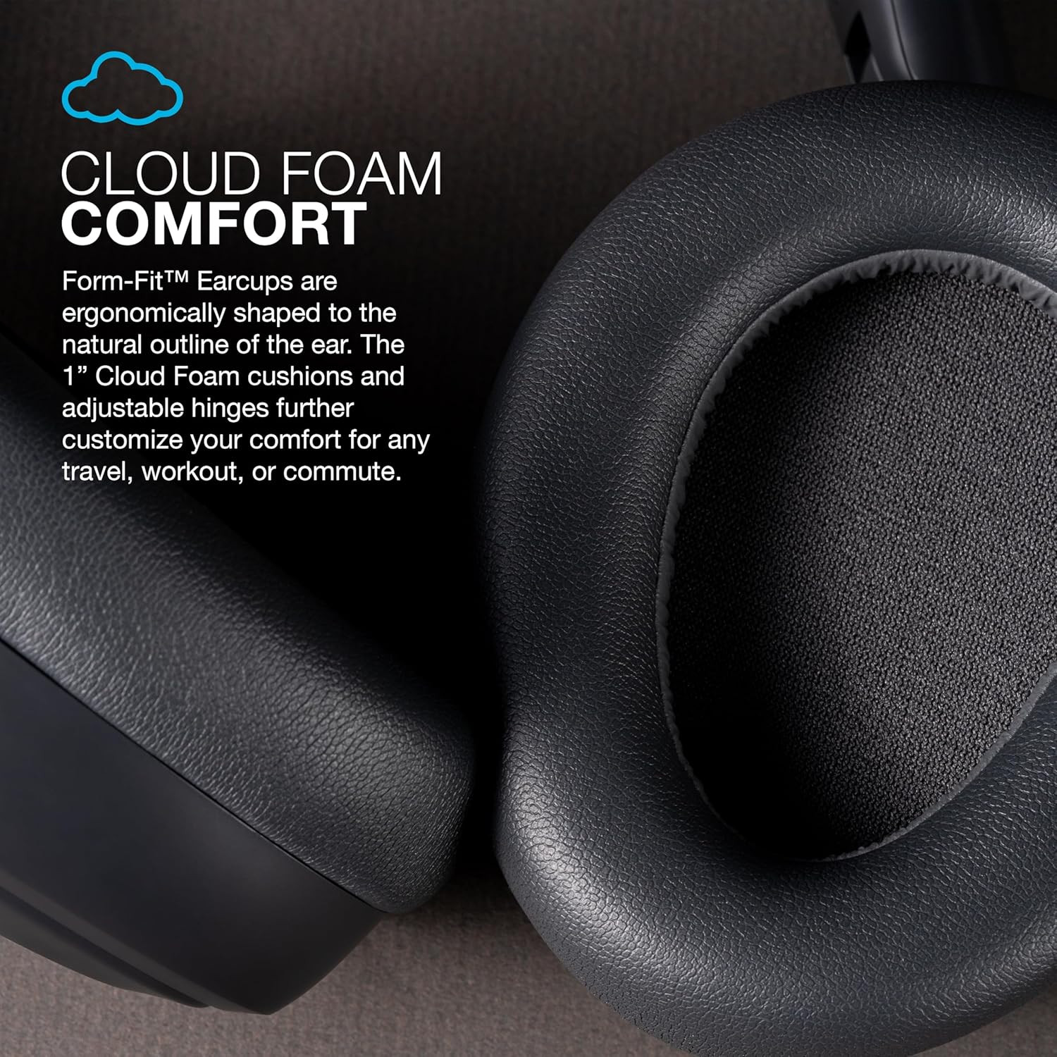 Jbuds Lux ANC, over Ear Headphones, Active Noise Cancelling, Bluetooth, Graphite