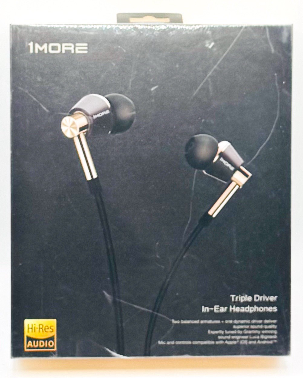 1MORE Triple Driver In-Ear 3.5mm Headphones W/ Hi-Res Audio & Mic – Brand New