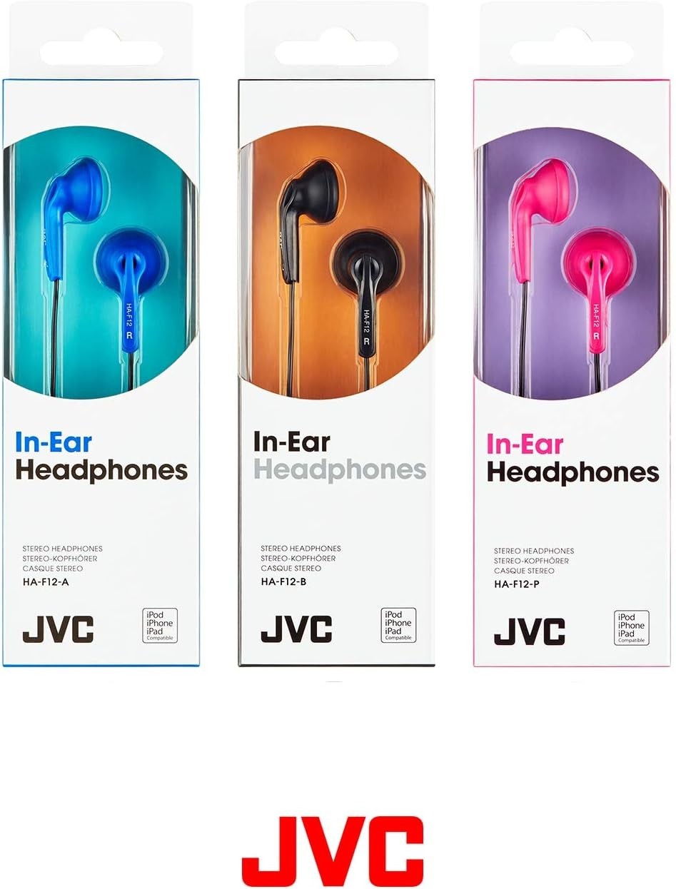 Comfortable In-Ear Earbud Headphones for Music & Calls – 3.28ft Cord, Black