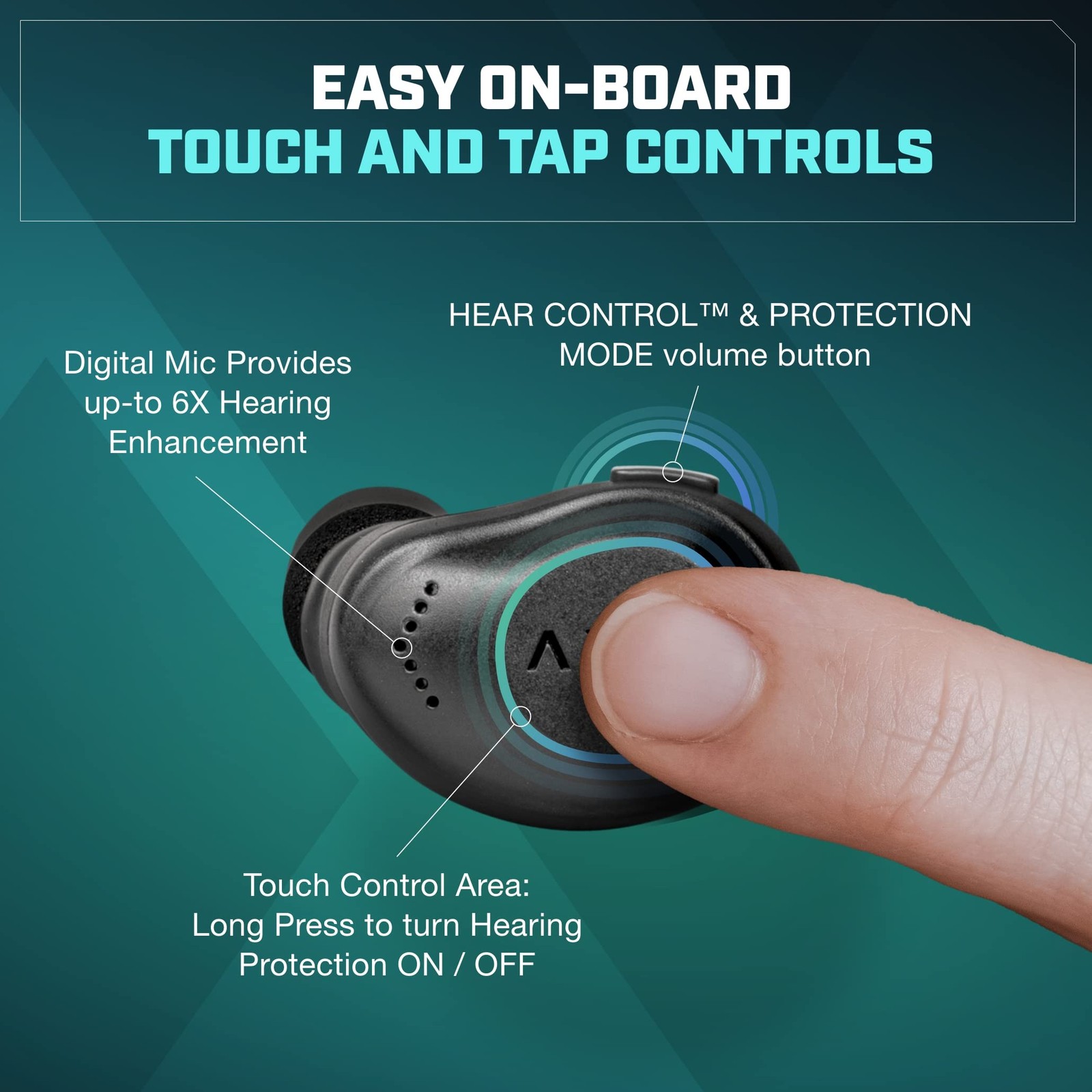 AXIL XCOR PRO Wireless Earbuds Bluetooth Hearing Protection Shooting Ear Buds