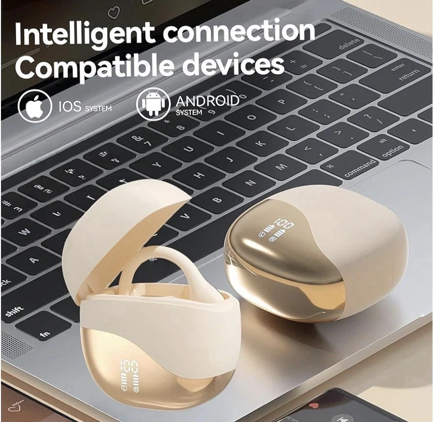 M62 Open-back Bluetooth 5.3 Wireless Earphones, IPX7 Water Resistant, Type-C
