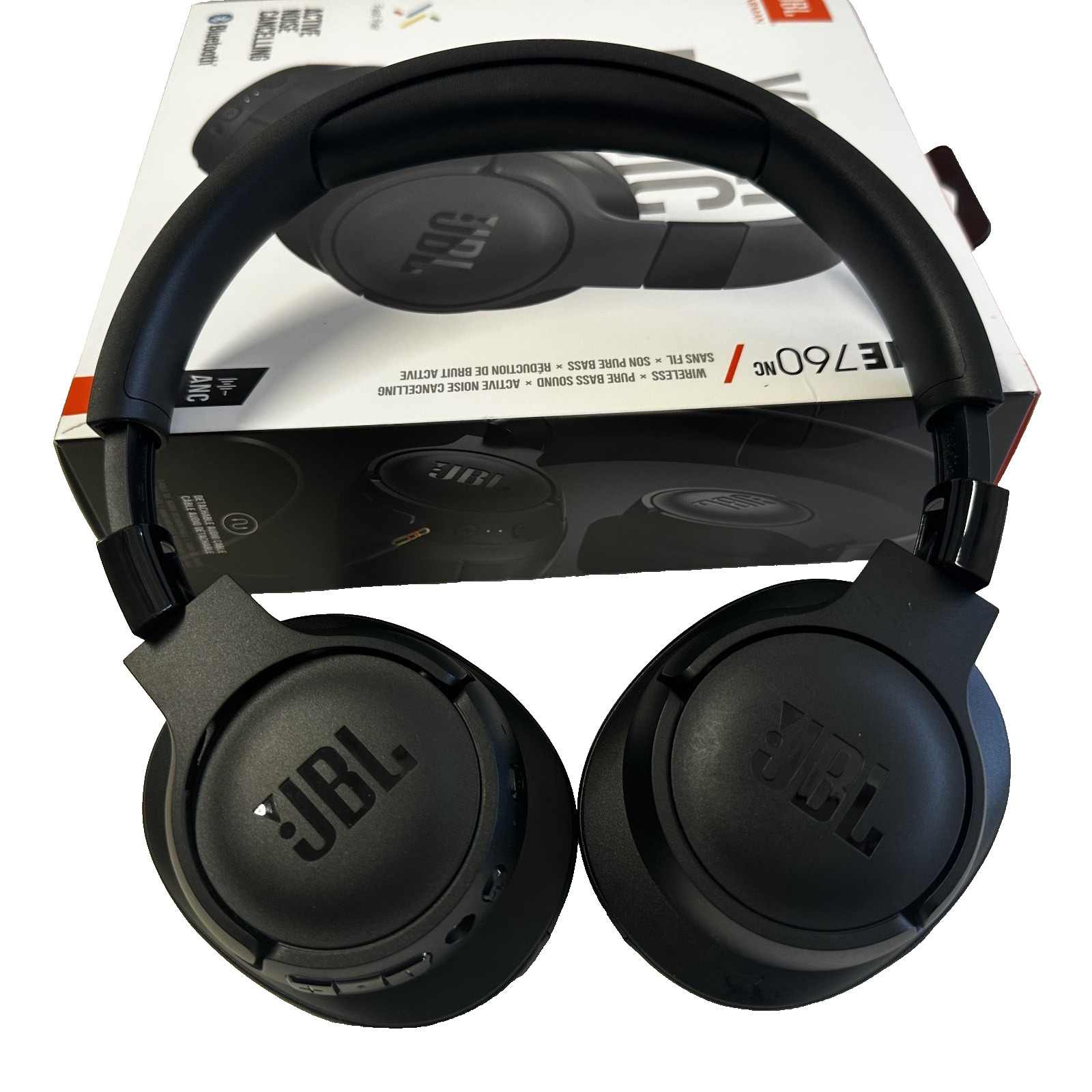 JBL 760NC (Over The Ear) Noise free Fast Pair Headphones – Black Open-box