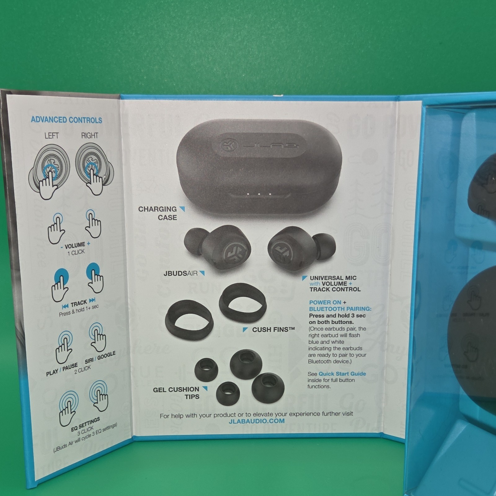 *USED*JLab Audio JBuds Air True Wireless Earbuds Bluetooth Sweat Resistant Black