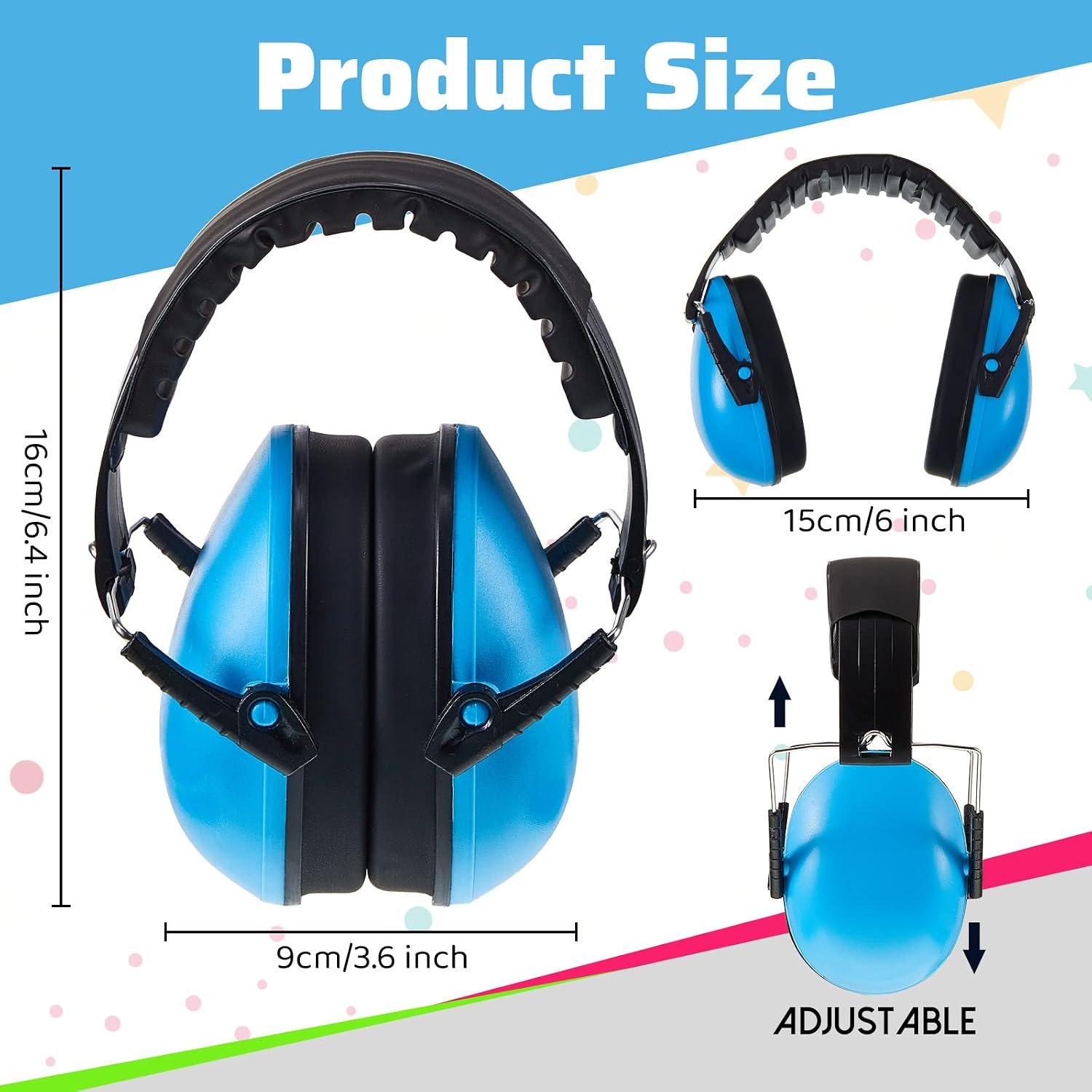 6 Pcs Noise Cancelling Headphones Kids Adult Ear Muffs Bulk, Ear Protection 27Db