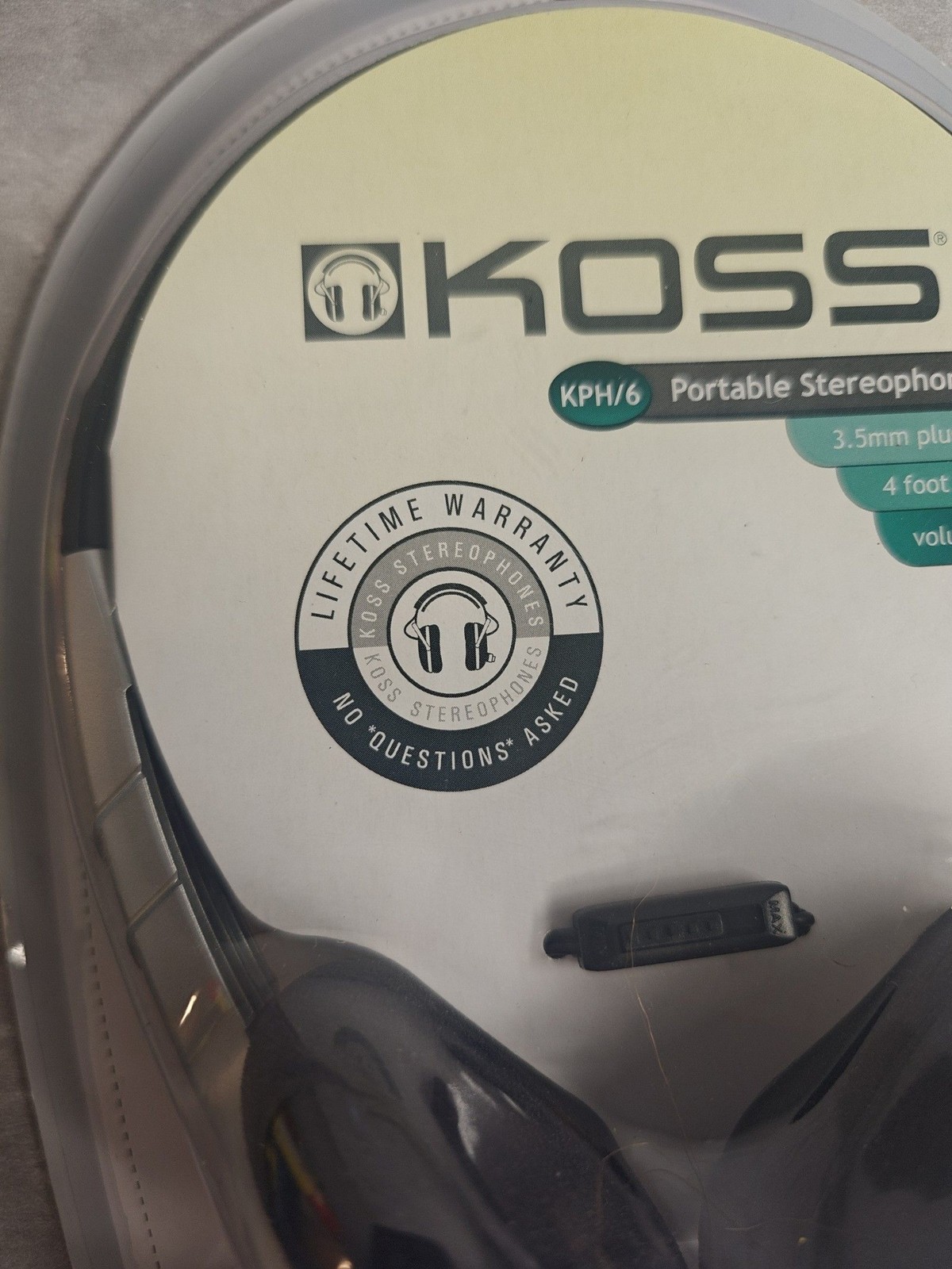 Koss KPH6 Portable Headphones Wired Silver Sealed