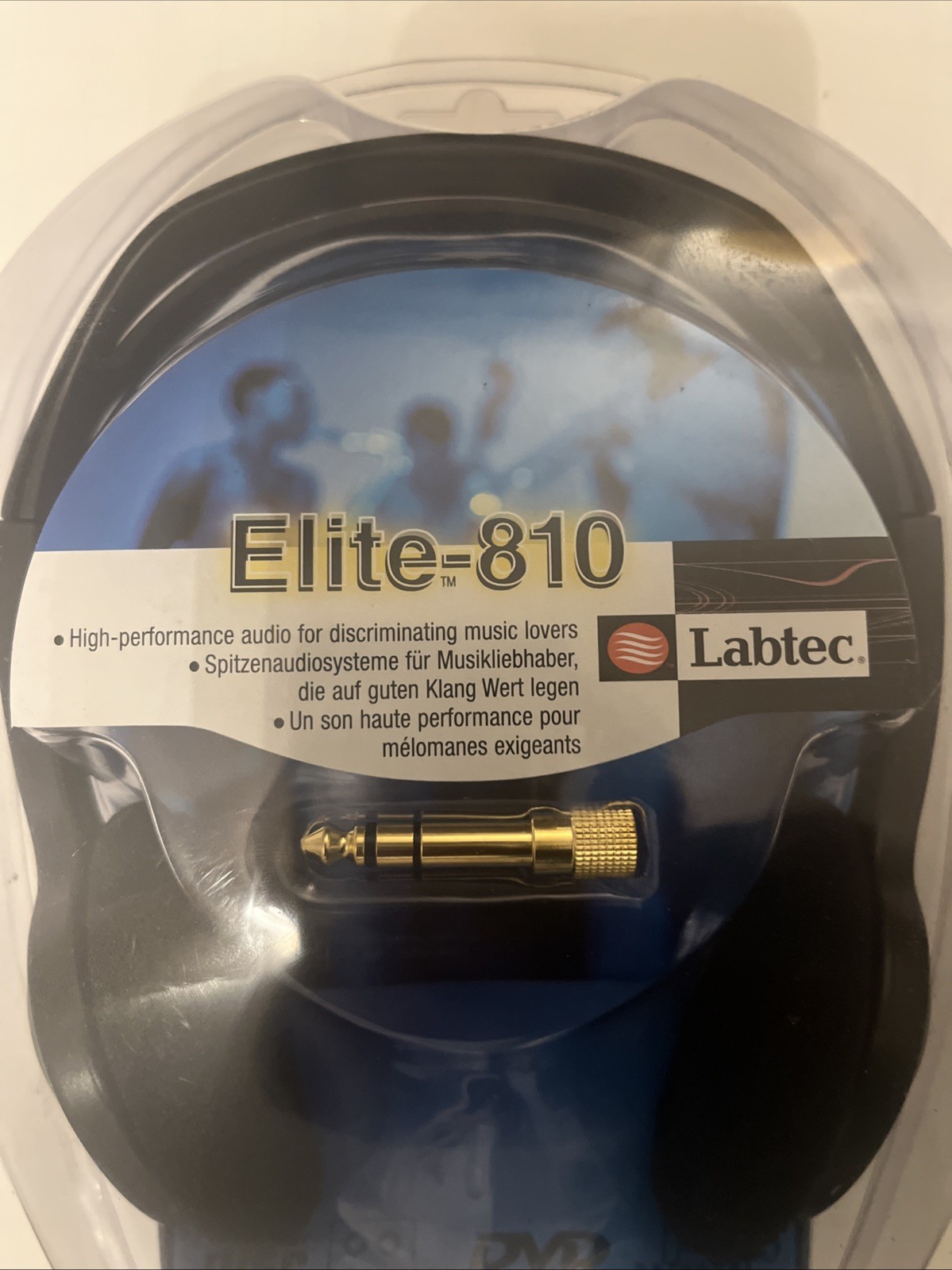 Labtec Elite 810 High Performance Black Headphones New