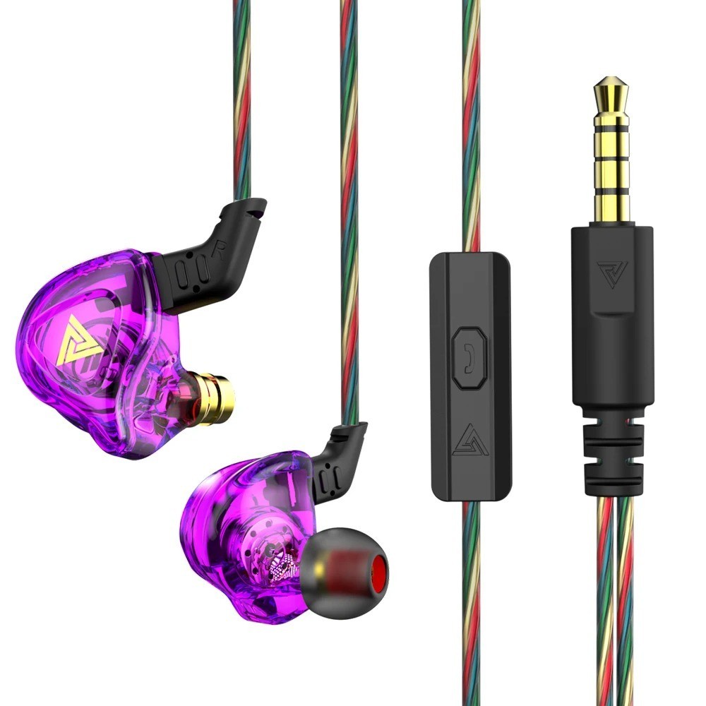 QKZ AK6 Wired In Ear Earphones with Mic 3.5mm Stereo Bass Headphones