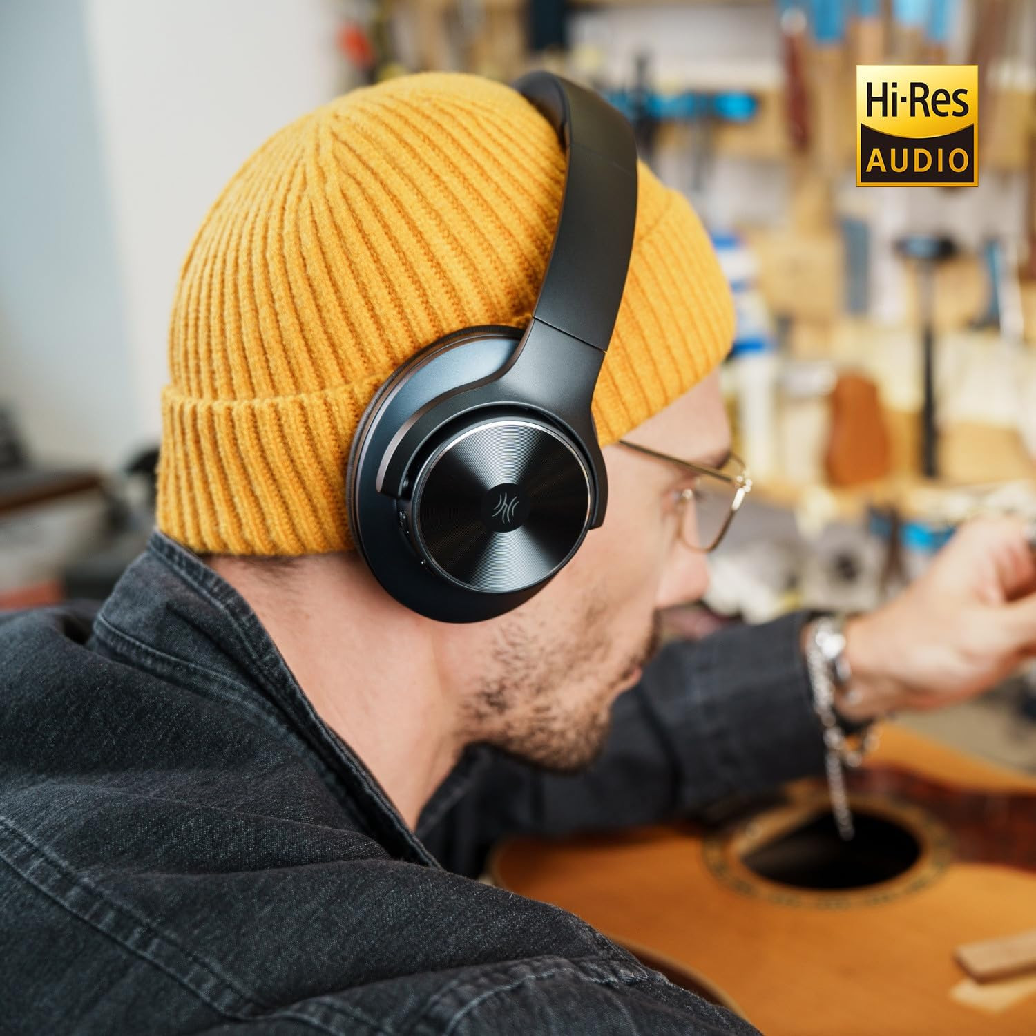 Focus A10 Wireless Noise Cancelling Headphones – 62H Playtime, Hi-Res Audio