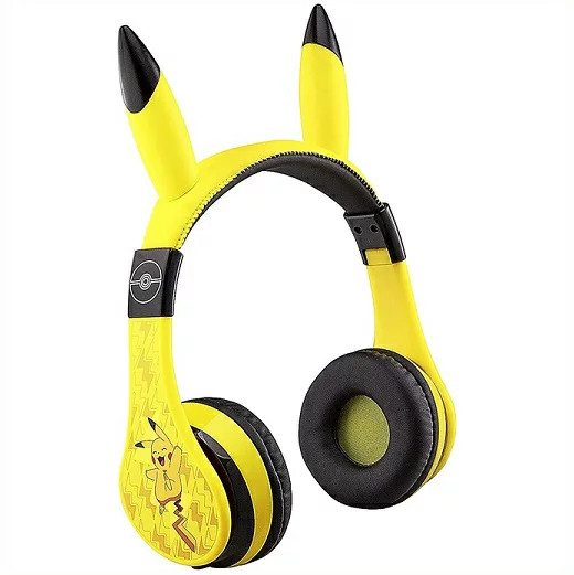 Pokemon Kids Pikachu Wireless Headphones with Built-in Microphone,Gaming Headset