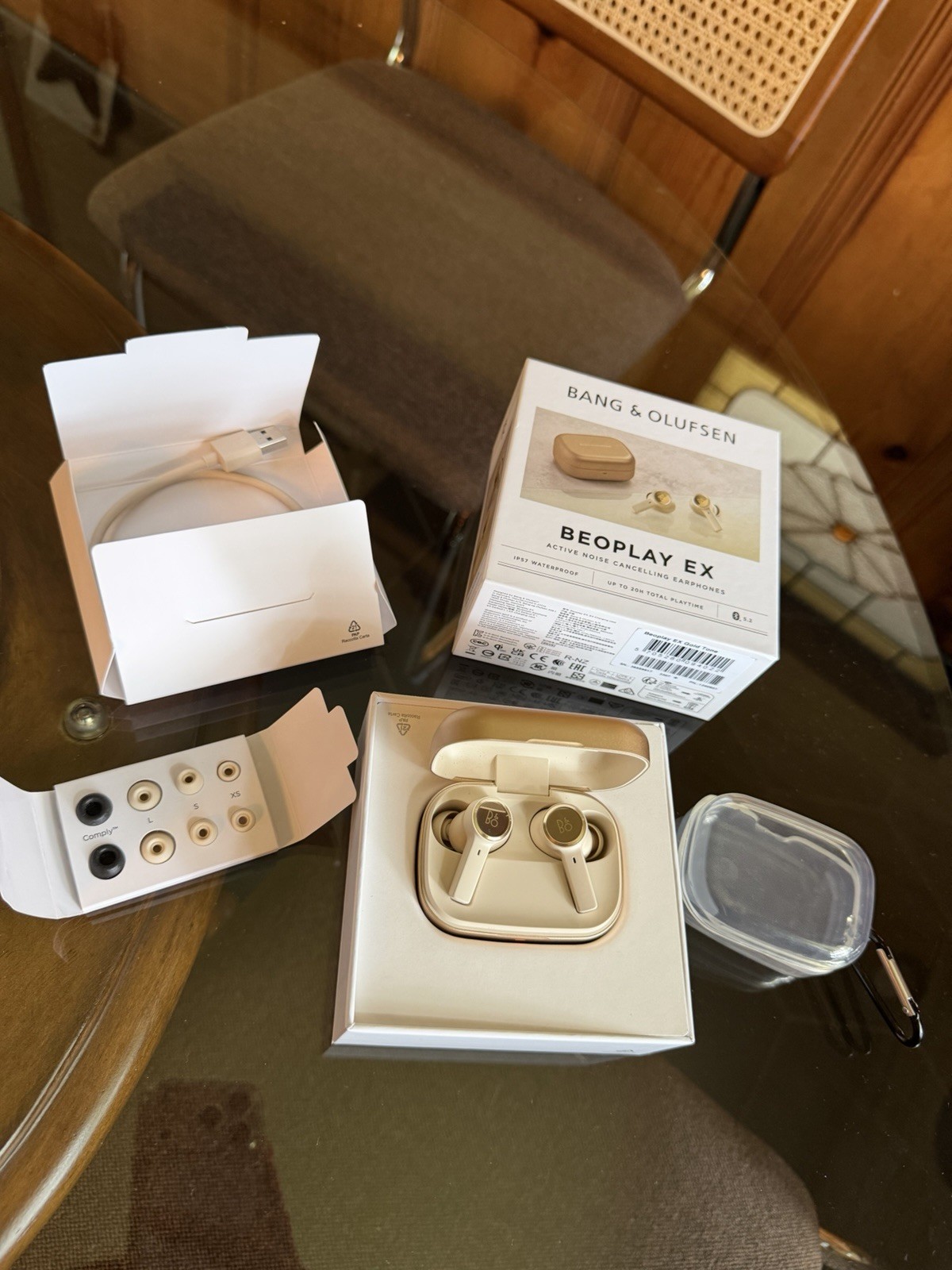 Bang & Olufsen Beoplay EX Bluetooth In-Ear Earbuds ANC Waterproof Gold