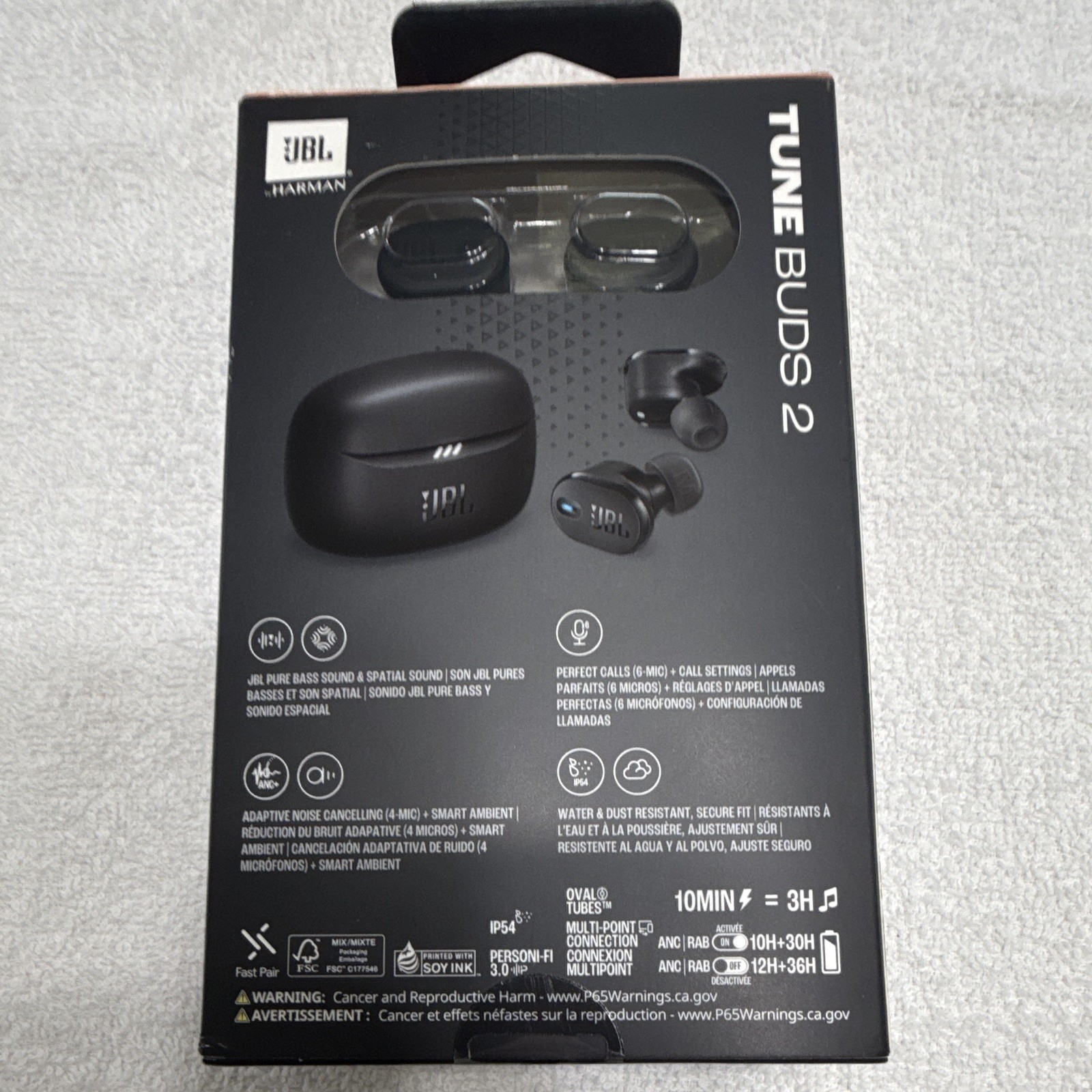 JBL Tune Buds 2 Bluetooth Adaptive ANC In-Ear Earbuds Black