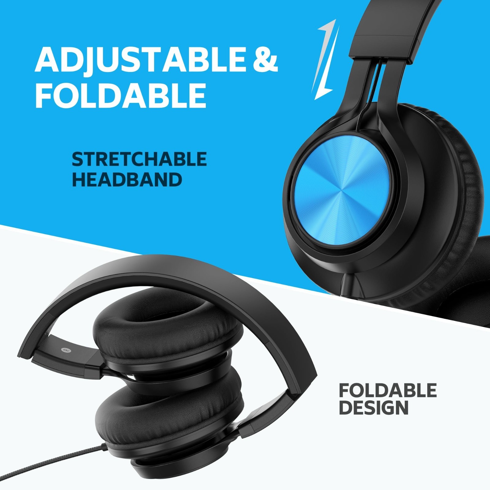 Kids Headphones 6-Pack Wired with Microphone for School, Classroom, Laptop – Adj