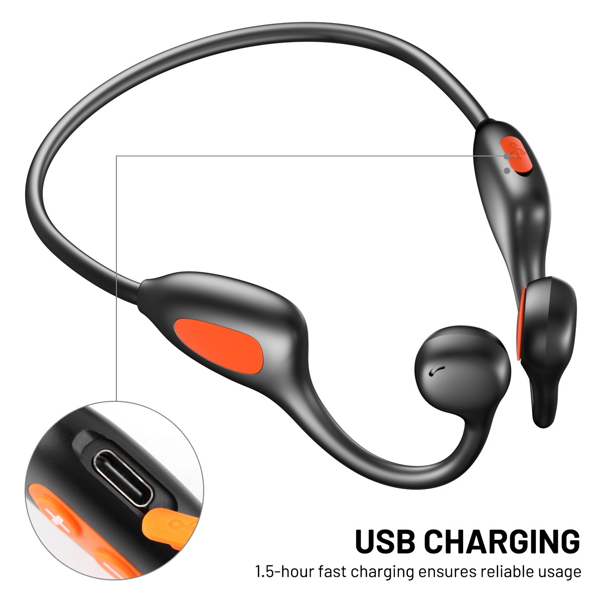 Bone Conduction Headphones Bluetooth Wireless Headset Outdoor Sport Earbuds