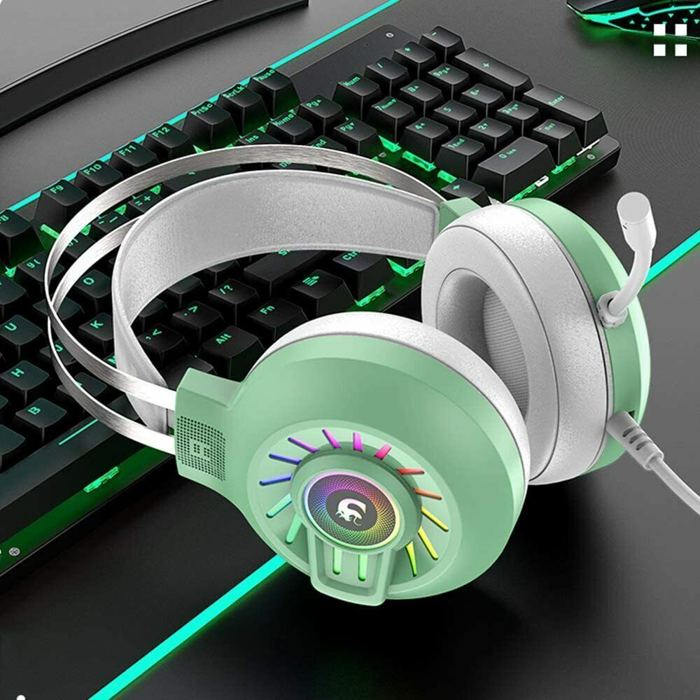 Gaming headset with stereo bass surround with mic for PS4 and Xbox