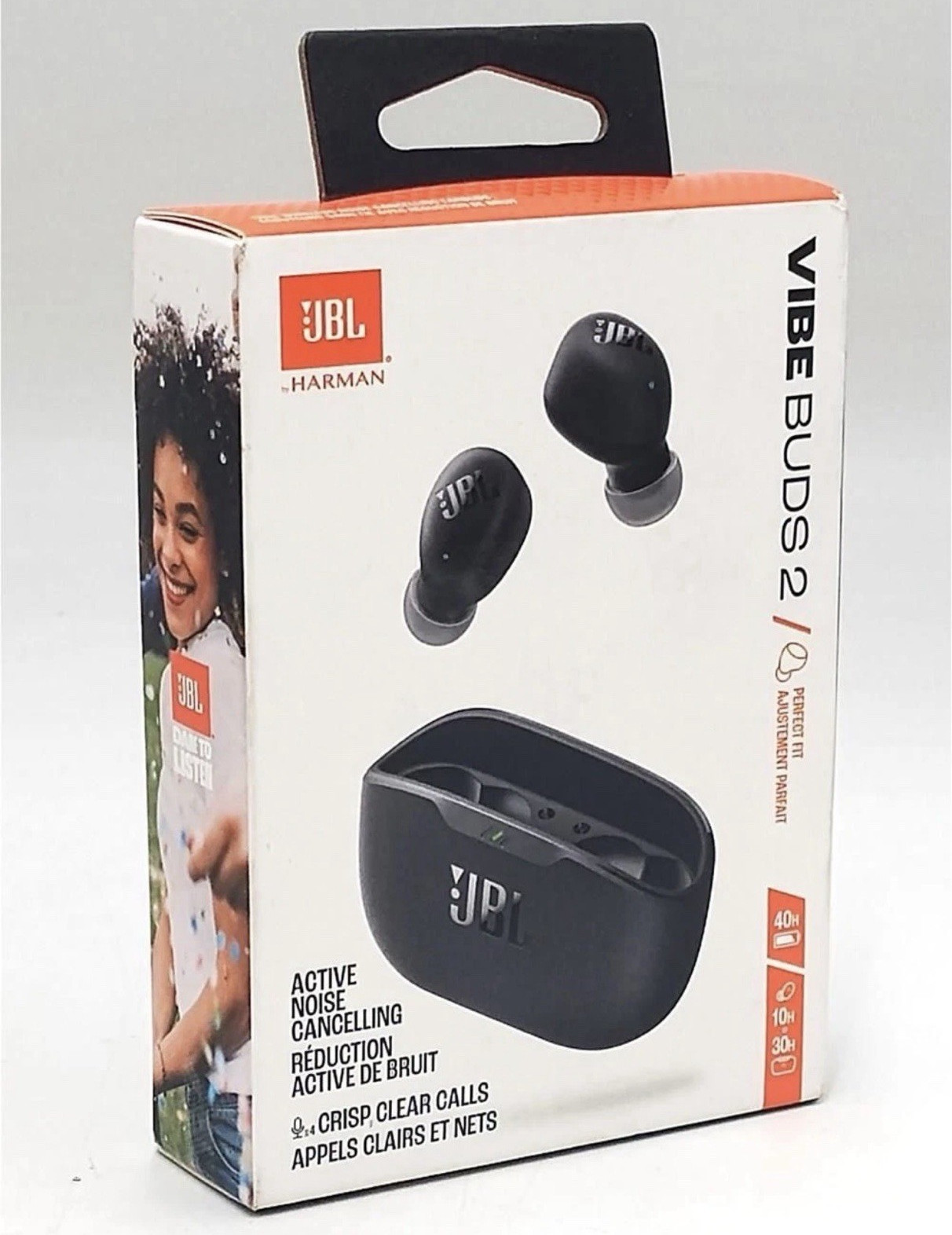 JBL Vibe Buds 2 True Wireless Bluetooth Earbuds ANC w/ Charging Case Black