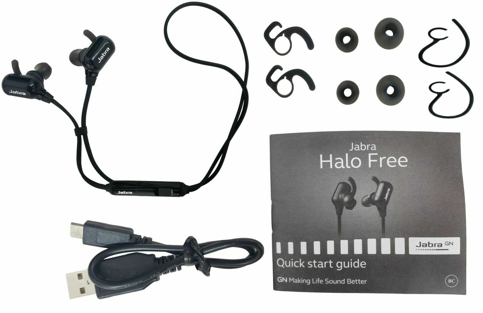 Jabra Wireless Buds Stereo Elite Neckband Bluetooth In-Ear Headphones Black