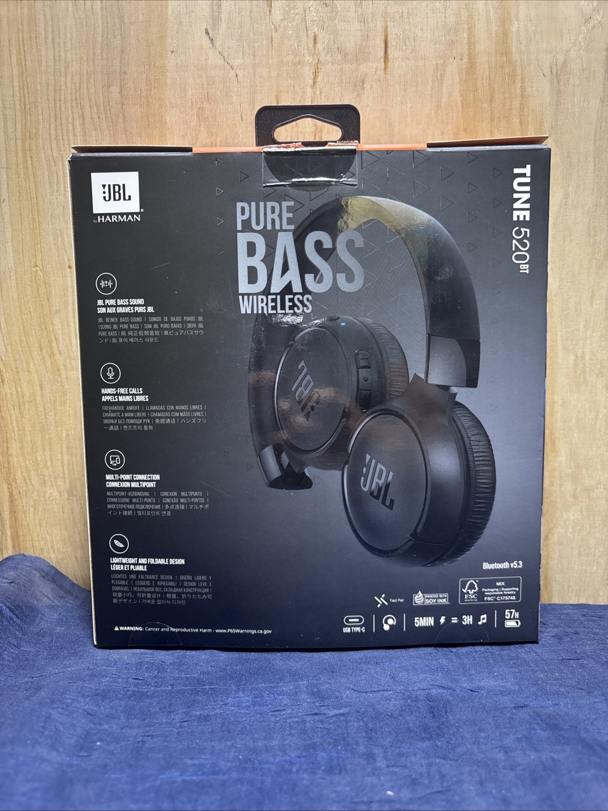 JBL 520BT Pure Bass Headphones