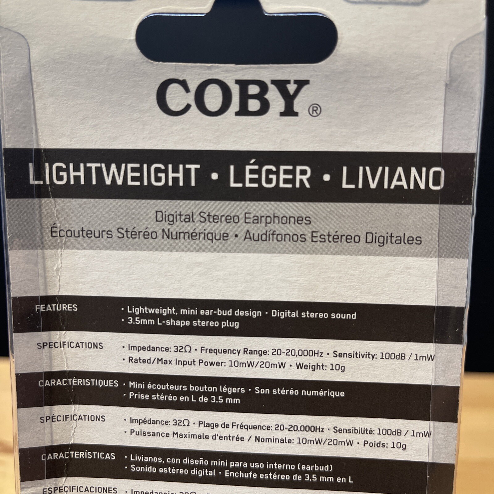 Coby CVE05 Headphones – Silver Digital Stereo headphones With 3.5mm Lshape Port