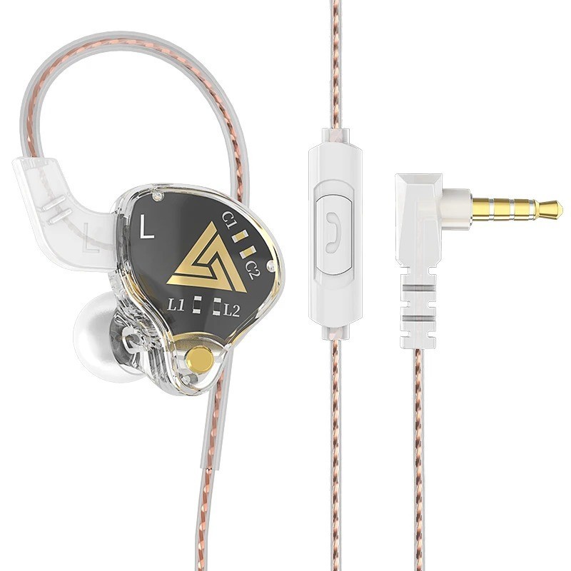 QKZ AK6 Wired In Ear Earphones with Mic 3.5mm Stereo Bass Headphones