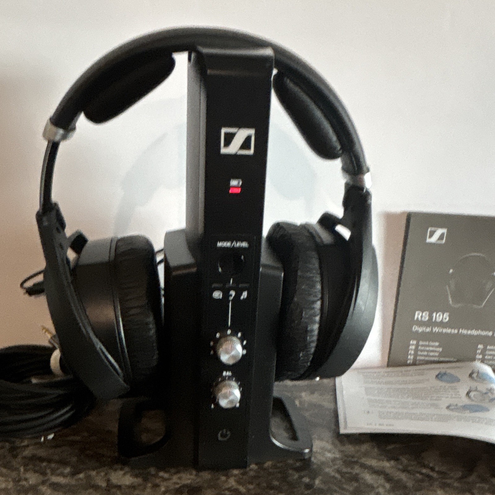 Sennheiser RS 195 RF Wireless Rechargeable Over-Ear TV Headphones, Black