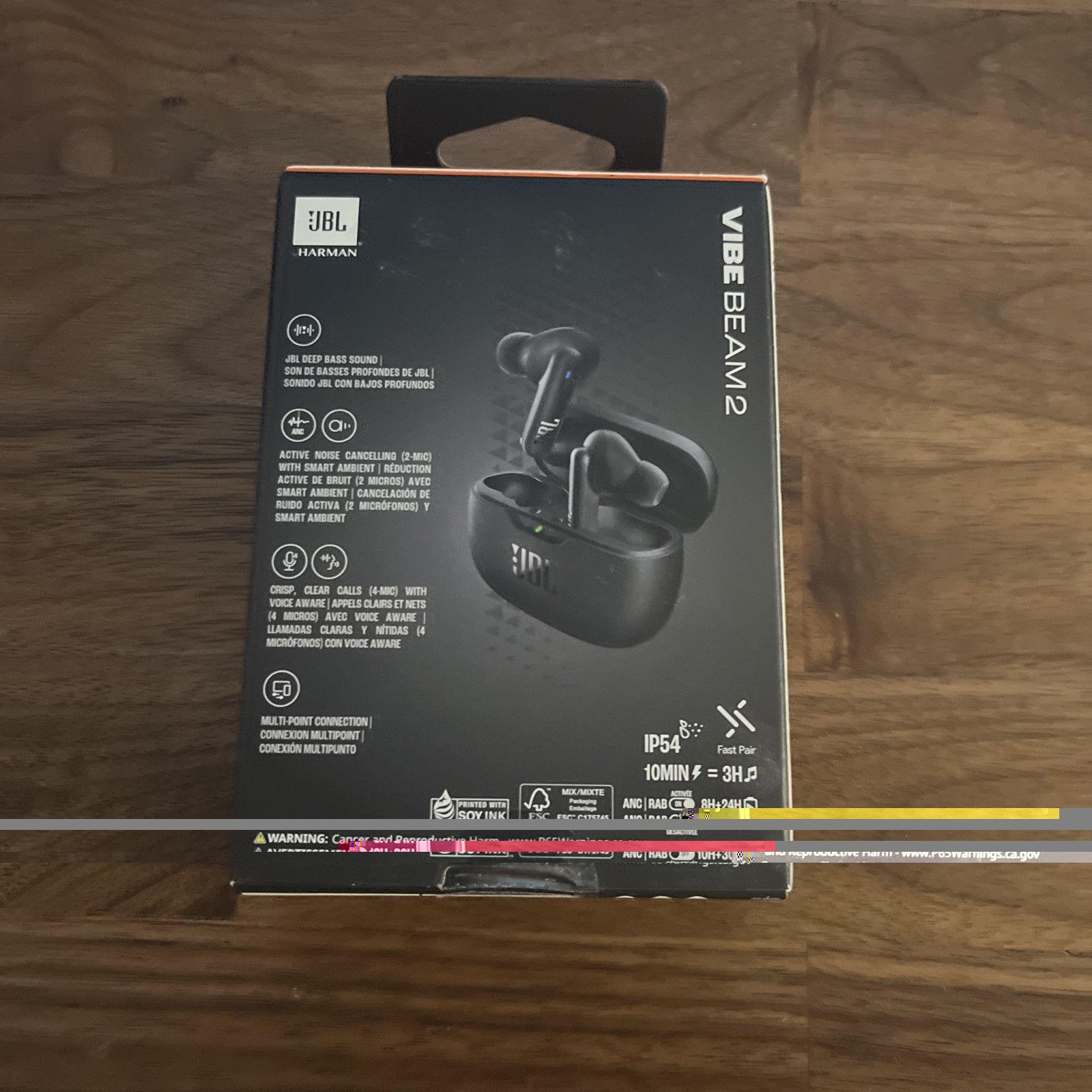 JBL Vibe Beam 2 True Wireless Noise Cancelling Earbuds (Black) JBLVBEAM2BLKAM