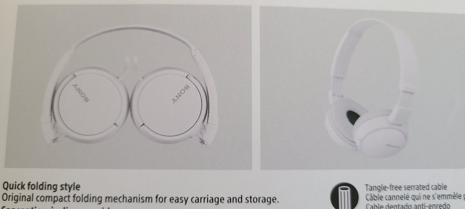 Sony MDR-ZX110 Ear-Pad (On the Ear) Headband Headphones – White