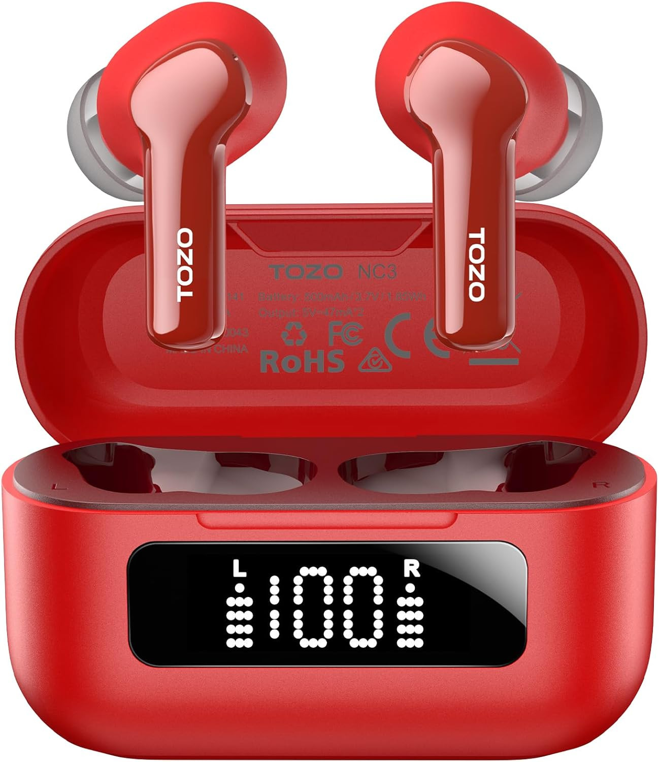 Hybrid Active Noise Cancelling in Ear Wireless Earbuds, 68H Playtime | 6 Mics AI