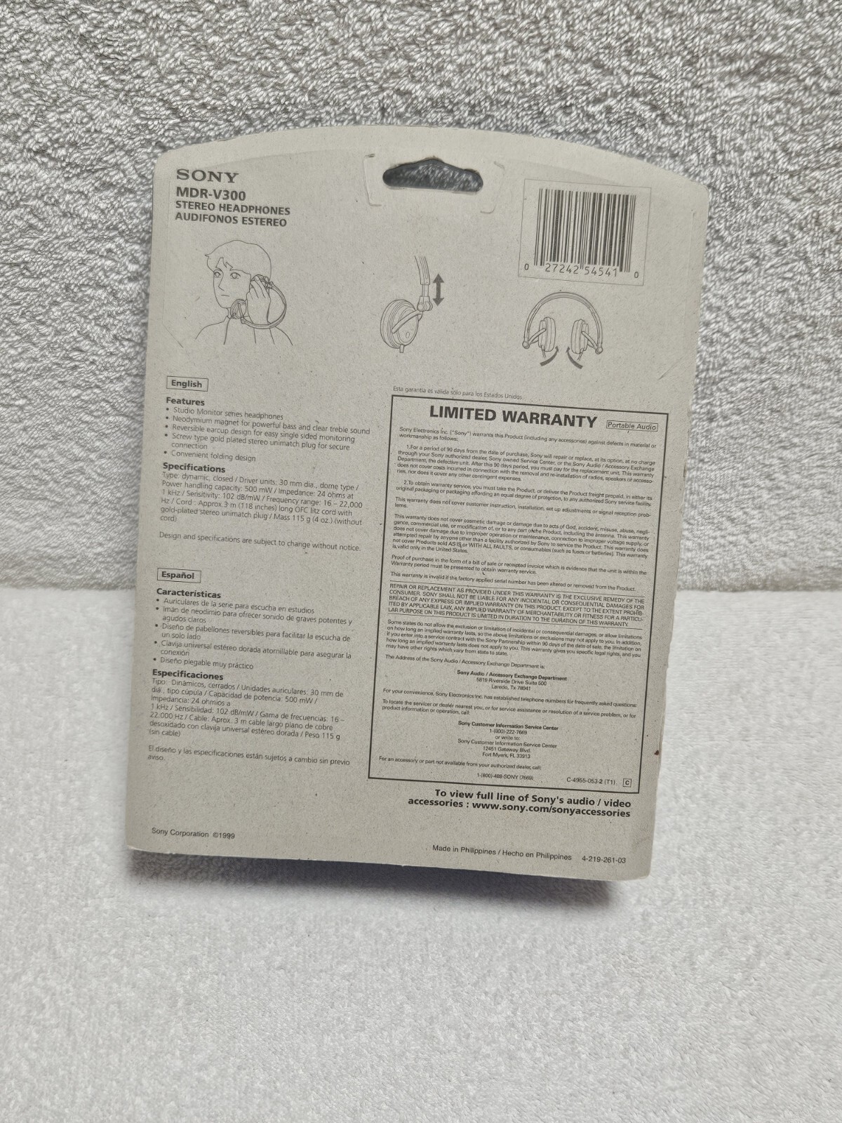 * NEW SEALED * Sony 3-241-879-11 MDR-V300 Ear-Cup DJ Headphones (MDR-V300)