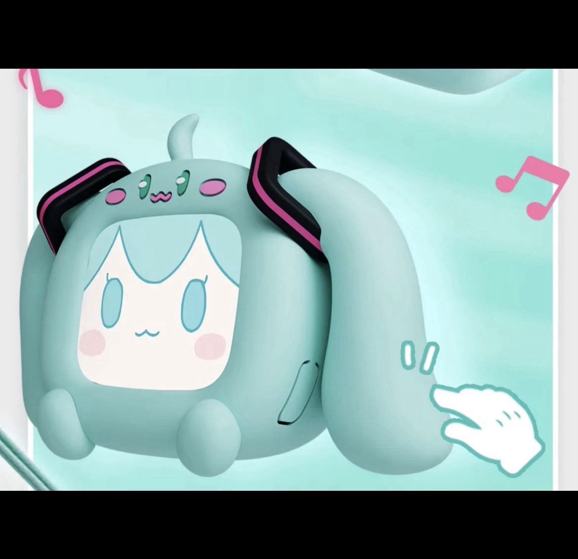 Anime Miku LCD BT Headphones Touch Screen iPhone Android