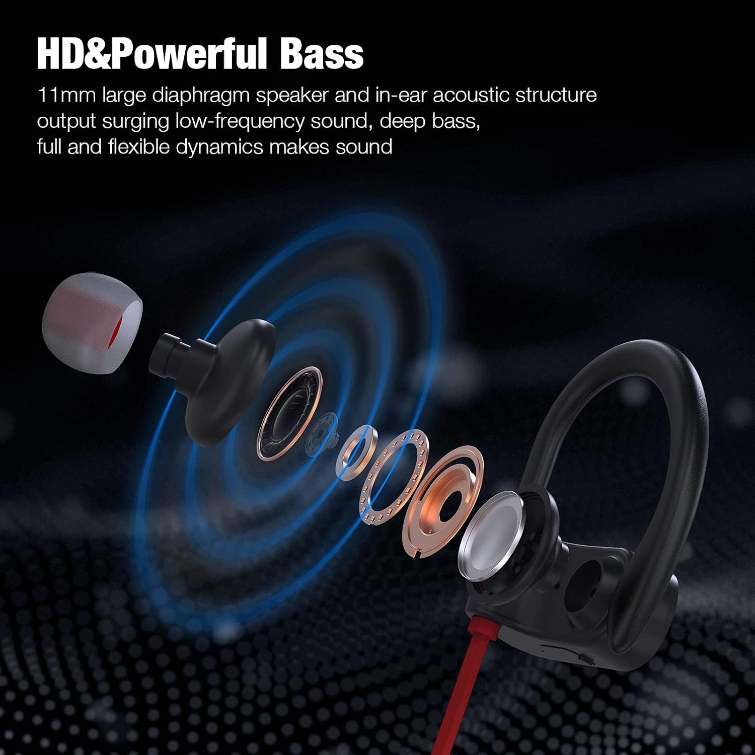 Waterproof Bluetooth 5.0 Stereo Sport Wireless Headphones in Ear Headset lot USA