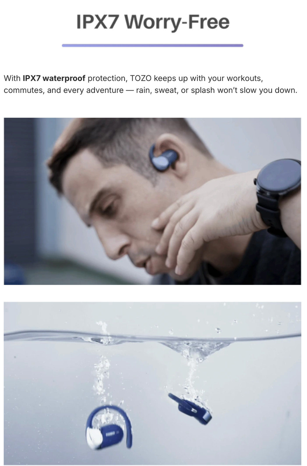 TOZO X2 Pro AI Smart Health Open Ear Headphones