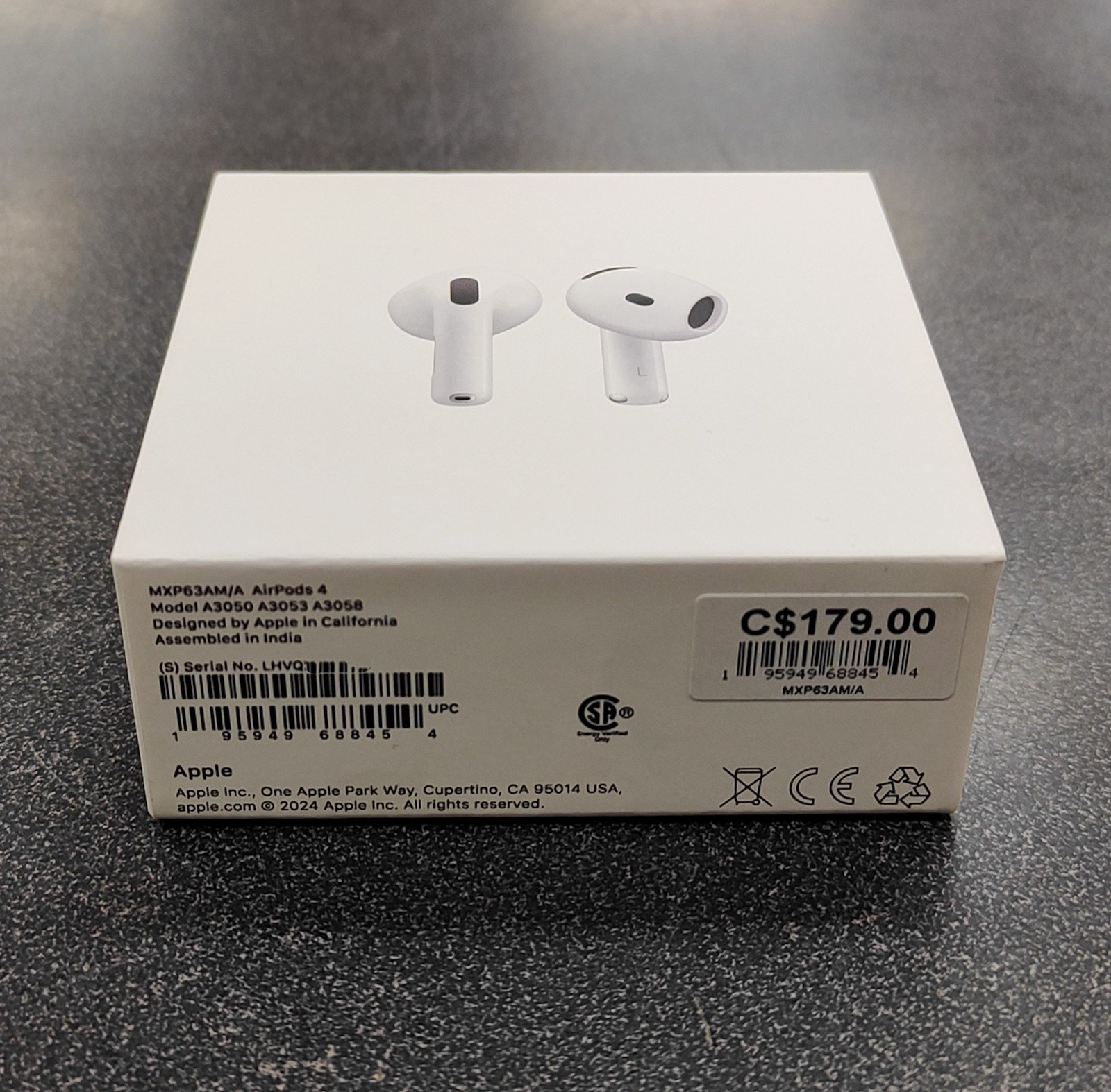 Apple AirPods 4 MXP63AM/A (A3050) Wireless Earbuds New w/ Apple Receipt