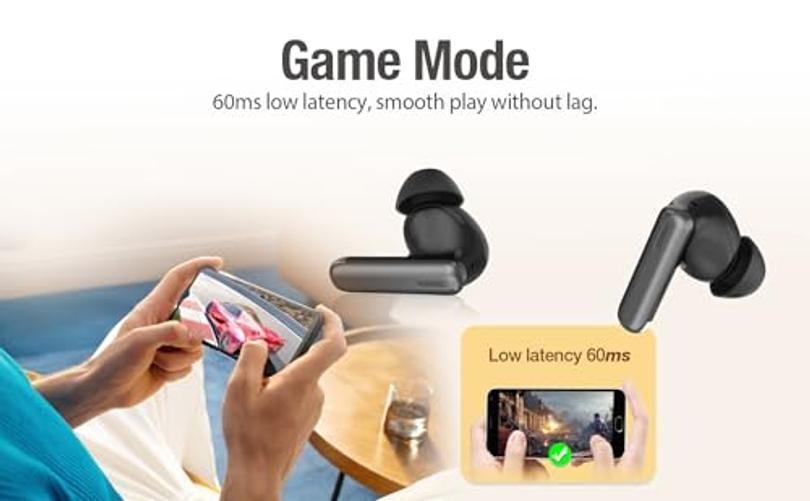 Wireless Earbuds, Hybrid ANC Active Noise Cancellation -40db, High-Fidelity