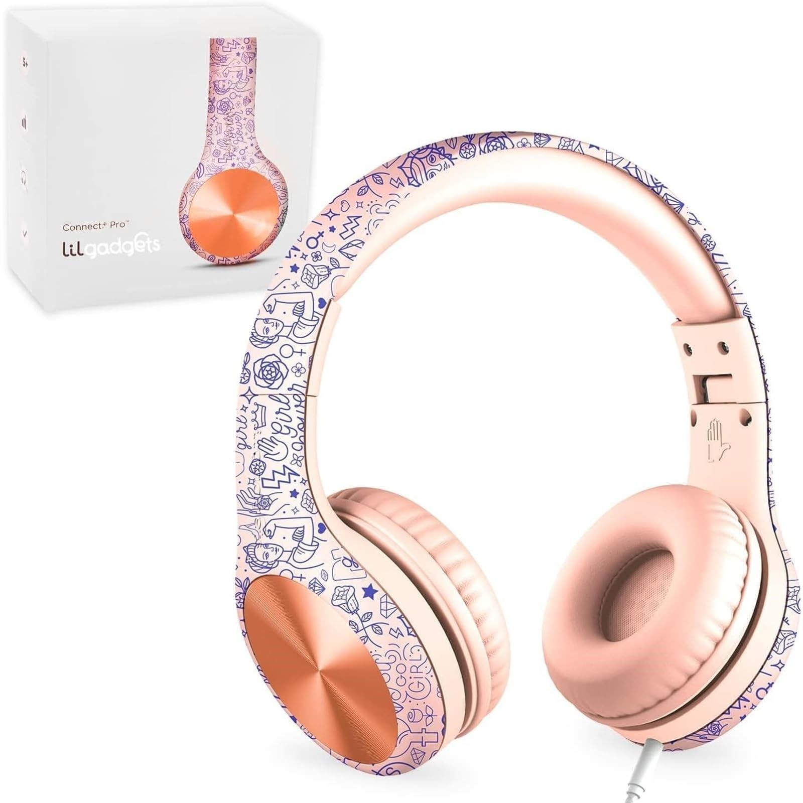 LilGadgets Connect+ Pro Headphones for Girls – Designed with Kids’ Comfort in Mi