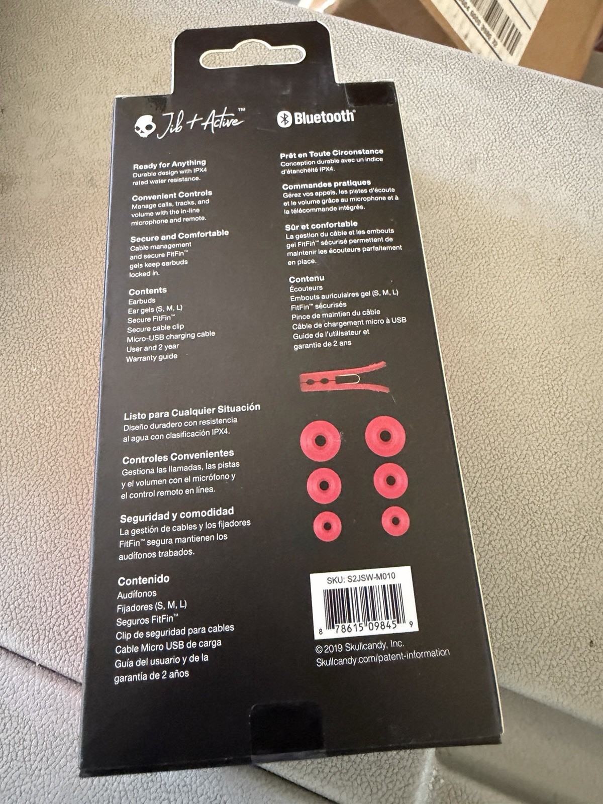 Skullcandy Jib+ Bluetooth Wireless Sport in-ear Headphones (Red)