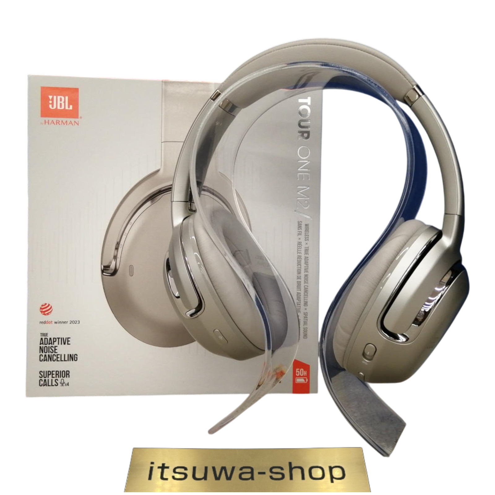 JBL Tour One M2 Wireless Noise Canceling Headphones White Tested Japan w/BOX