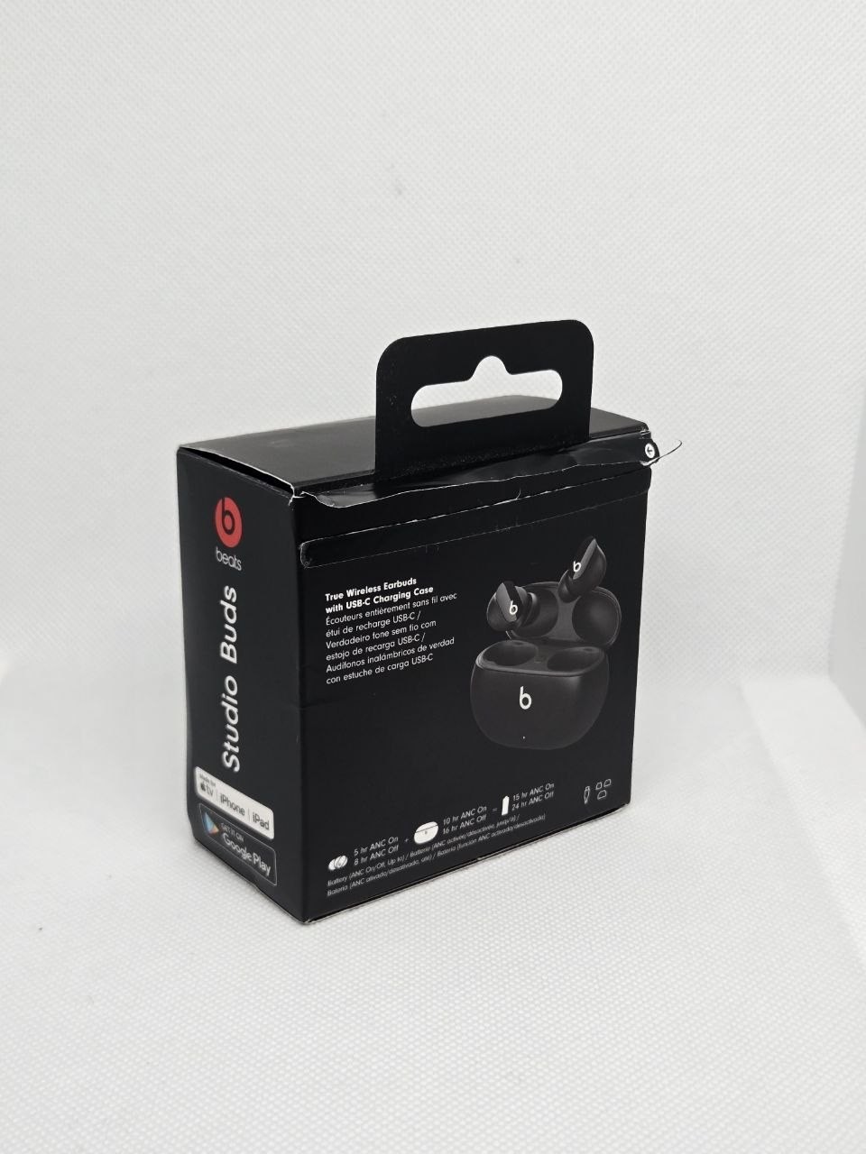 Beats Studio Buds True Wireless Earbuds Black ANC Transparency Mode Open Box