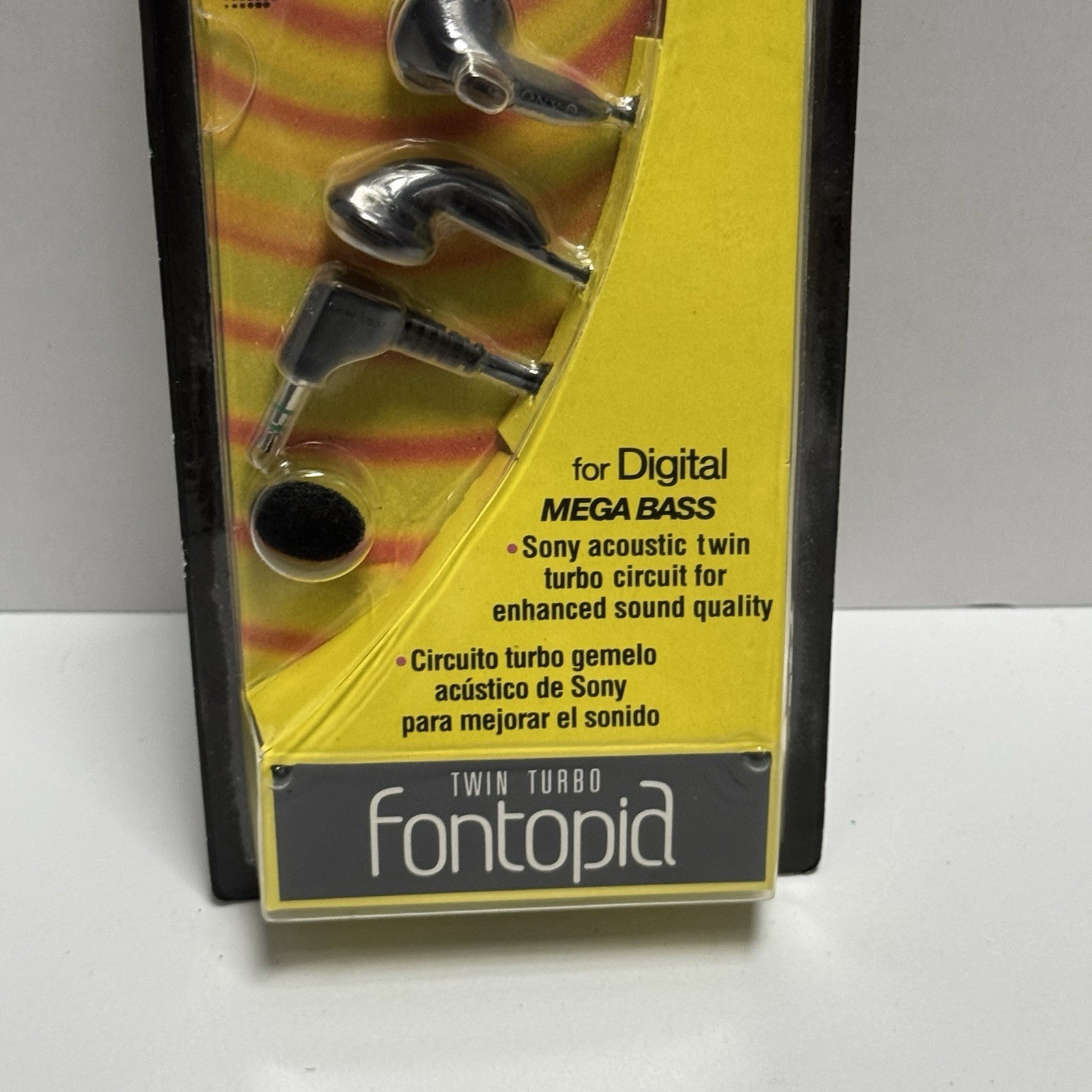Sony MDR-E807 Fontopia Stereo Earphone Twin Turbo Mega Bass for Walkman NOS READ